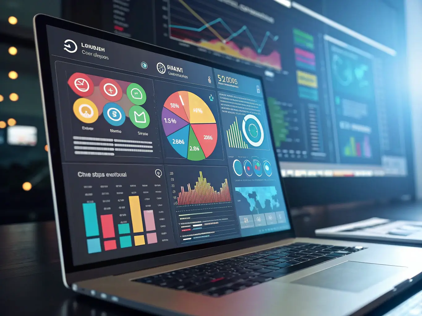 A digital marketing campaign dashboard displaying key performance indicators (KPIs) for an automotive client, showcasing metrics like click-through rates, conversion rates, and cost per acquisition.